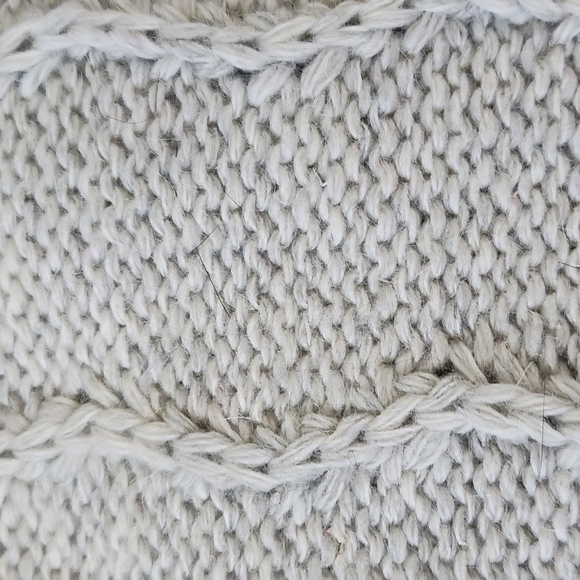 NATURAL LIFE gray Christmas stocking with multicolored pom poms and tass… - Picture 5 of 6